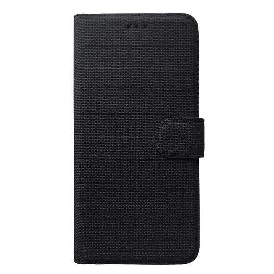 Microsonic Huawei Mate 20 Lite Kılıf Fabric Book Wallet Siyah