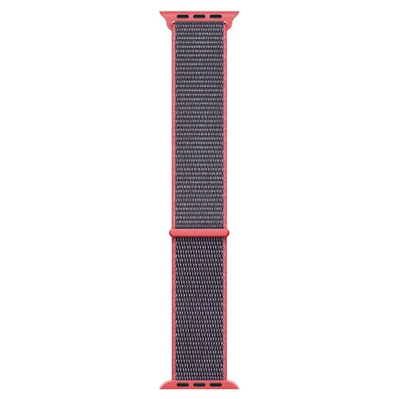 Microsonic Apple Watch Series 7 41mm Hasırlı Kordon Woven Sport Loop Koyu Pembe