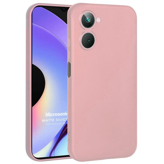 Microsonic Matte Silicone Realme 10 4G Kılıf Rose Gold