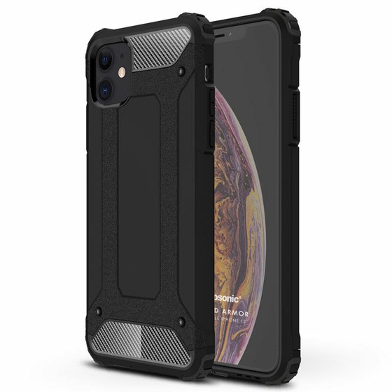 Microsonic Apple iPhone 12 Kılıf Rugged Armor Siyah