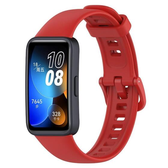 Microsonic Huawei Band 10 Kordon, Silicone Sport Band Kırmızı