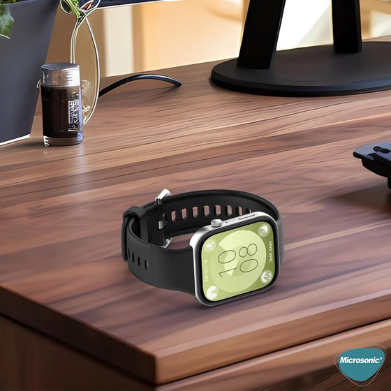 Microsonic Huawei Watch Fit 4 Kordon, Silicone Sport Band Siyah