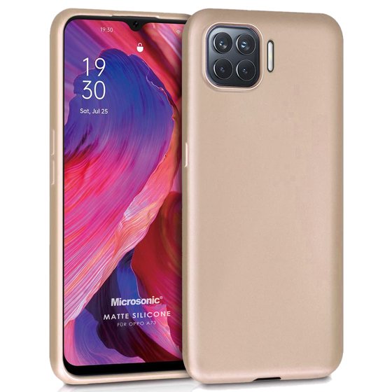 Microsonic Matte Silicone Oppo A73 Kılıf Gold