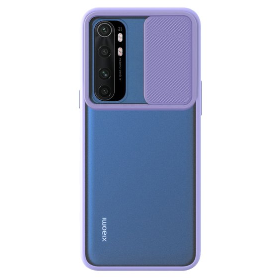 Microsonic Xiaomi Mi Note 10 Lite Kılıf Slide Camera Lens Protection Lila