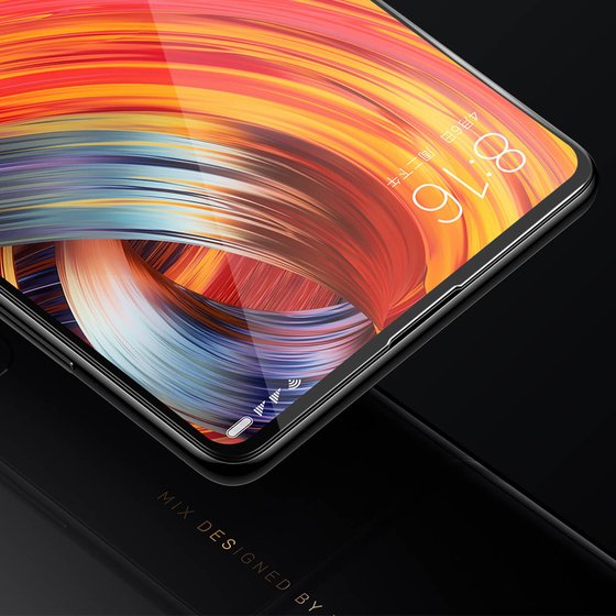 Microsonic Xiaomi Mi Mix 2 Tam Kaplayan Temperli Cam Ekran koruyucu Kırılmaz Film Siyah