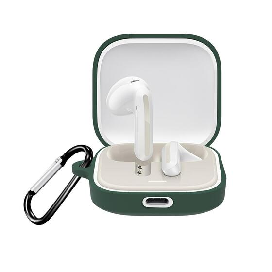 Microsonic Xiaomi Redmi Buds 6 Kılıf Askılı Mat Silikon Koyu Yeşil