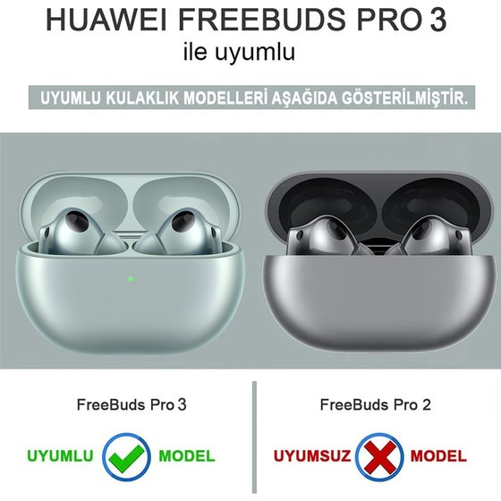 Microsonic Huawei FreeBuds Pro 3 Kılıf Askılı Mat Silikon Kırmızı