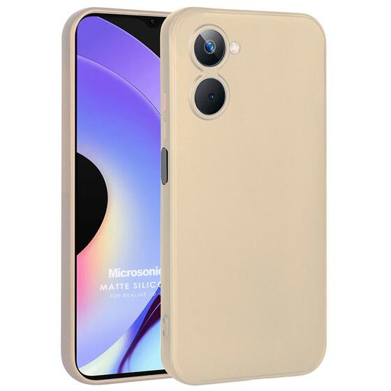 Microsonic Matte Silicone Realme 10 4G Kılıf Gold