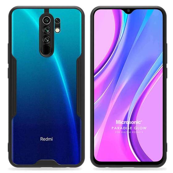 Microsonic Xiaomi Redmi 9 Kılıf Paradise Glow Siyah