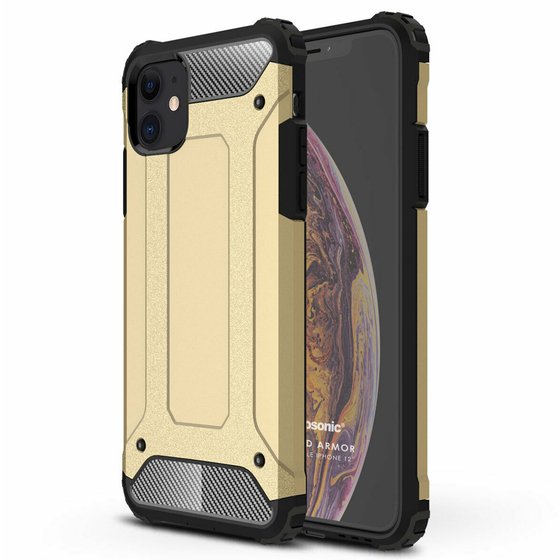 Microsonic Apple iPhone 12 Kılıf Rugged Armor Gold