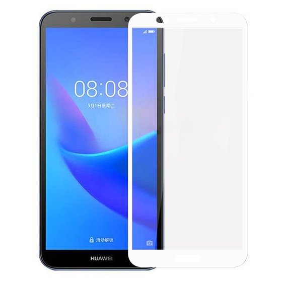 Microsonic Huawei Honor 7S Tam Kaplayan Temperli Cam Ekran koruyucu Beyaz