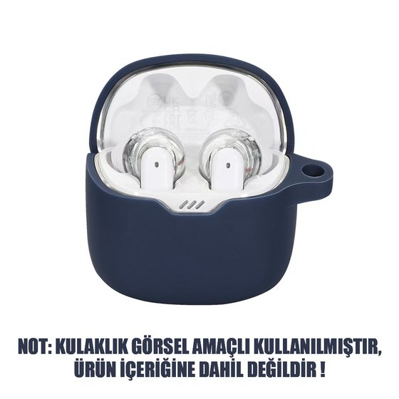 Microsonic JBL Tune Flex 2 Mat Silikon Kılıf Lacivert