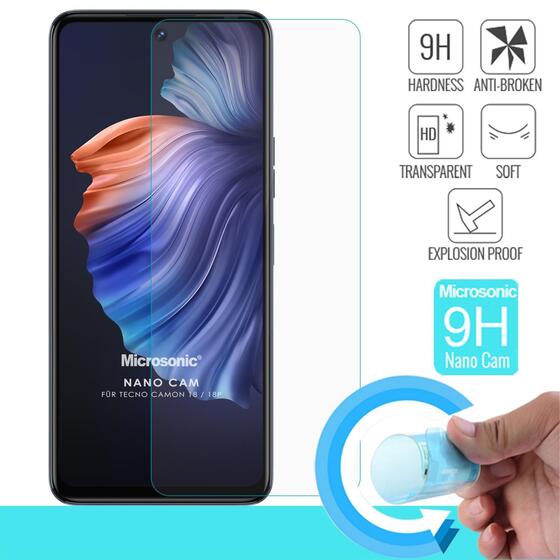 Microsonic TECNO Camon 18P Nano Glass Cam Ekran Koruyucu