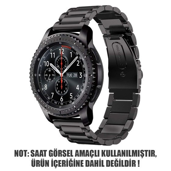 Microsonic Amazfit GTS 4 Mini Metal Stainless Steel Kordon Siyah