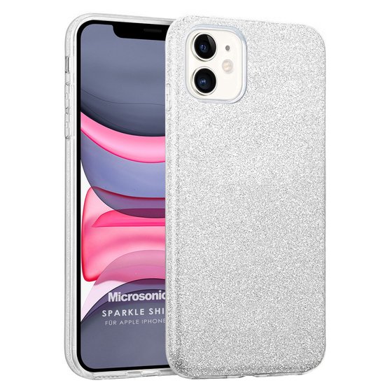 Microsonic Apple iPhone 11 Kılıf Sparkle Shiny Gümüş