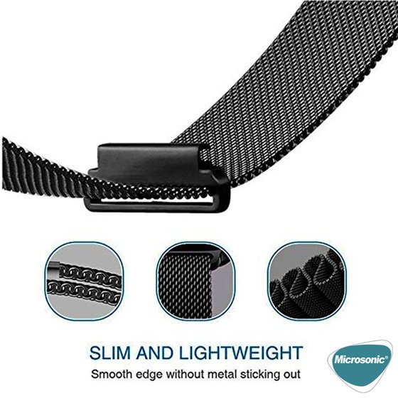 Microsonic Garmin Forerunner 255 Milanese Loop Kordon Siyah