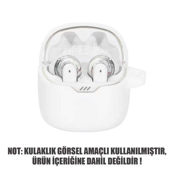 Microsonic JBL Tune Flex 2 Mat Silikon Kılıf Beyaz