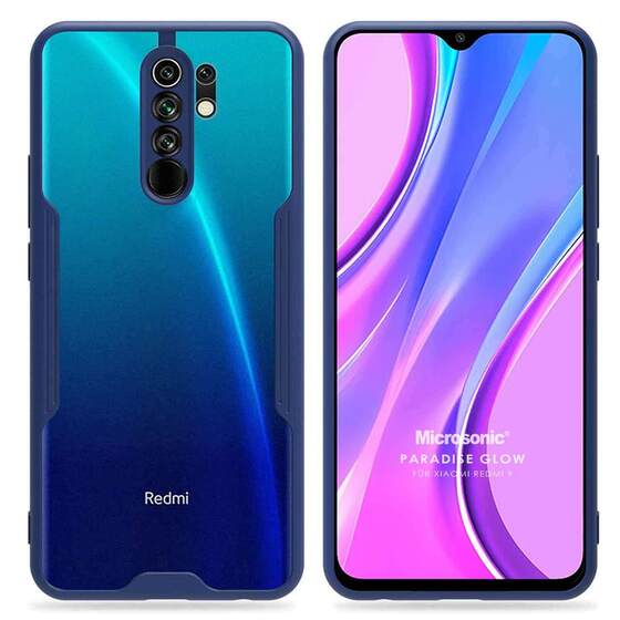 Microsonic Xiaomi Redmi 9 Kılıf Paradise Glow Lacivert