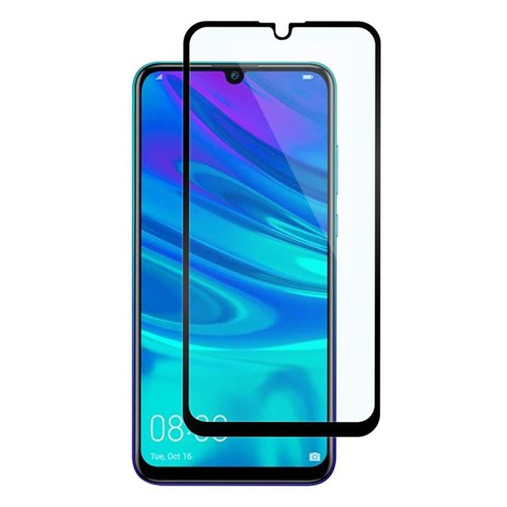 Microsonic Huawei Y7 Prime 2019 Tam Kaplayan Temperli Cam Ekran koruyucu Siyah