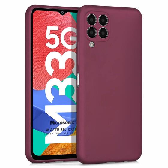 Microsonic Matte Silicone Samsung Galaxy M33 Kılıf Mor