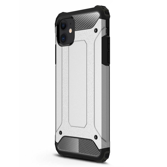 Microsonic Apple iPhone 12 Mini Kılıf Rugged Armor Gümüş