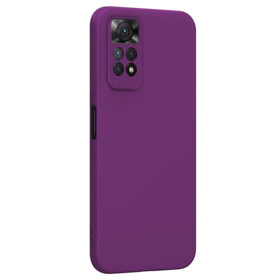 Microsonic Matte Silicone Xiaomi Redmi Note 11S Kılıf Mor