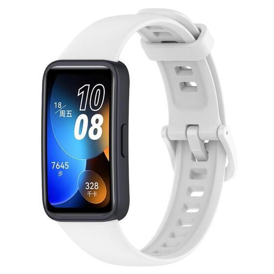 Microsonic Huawei Band 10 Kordon, Silicone Sport Band Beyaz
