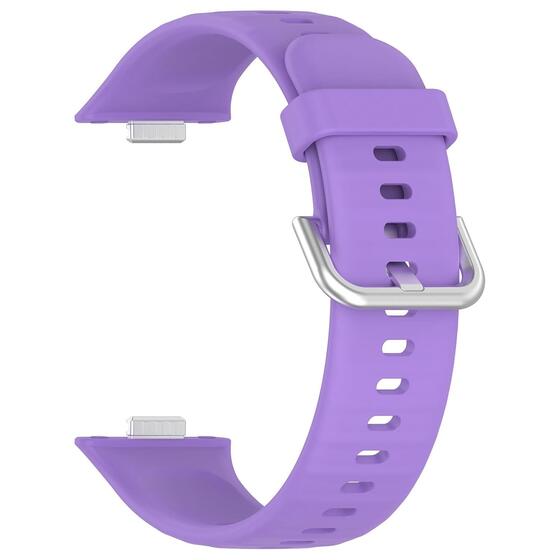 Microsonic Huawei Watch Fit 4 Kordon, Silicone Sport Band Lila