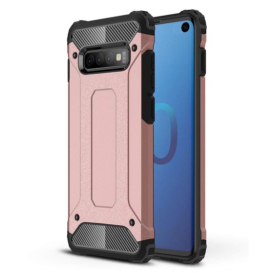 Microsonic Samsung Galaxy S10 Kılıf Rugged Armor Rose Gold