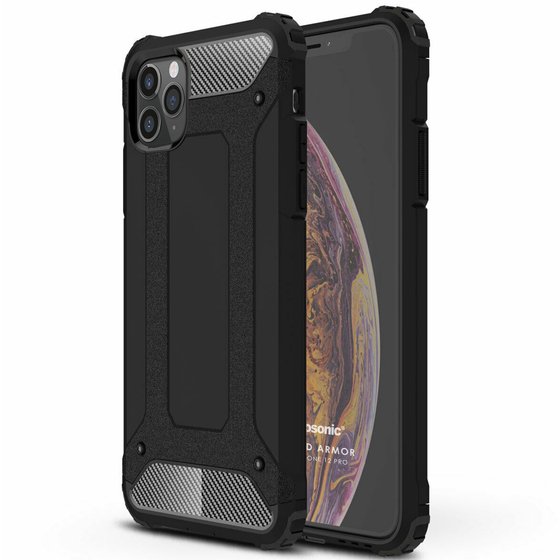 Microsonic Apple iPhone 12 Pro Kılıf Rugged Armor Siyah