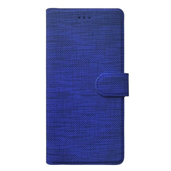 Microsonic Huawei Honor 8A Kılıf Fabric Book Wallet Lacivert