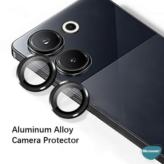 Microsonic Xiaomi Redmi Note 12 Pro 5G Tekli Kamera Lens Koruma Camı Siyah
