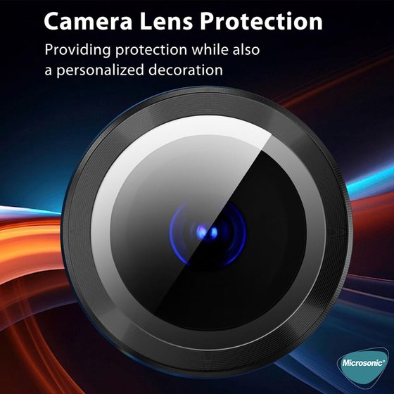 Microsonic Xiaomi Redmi Note 12 Pro 5G Tekli Kamera Lens Koruma Camı Siyah