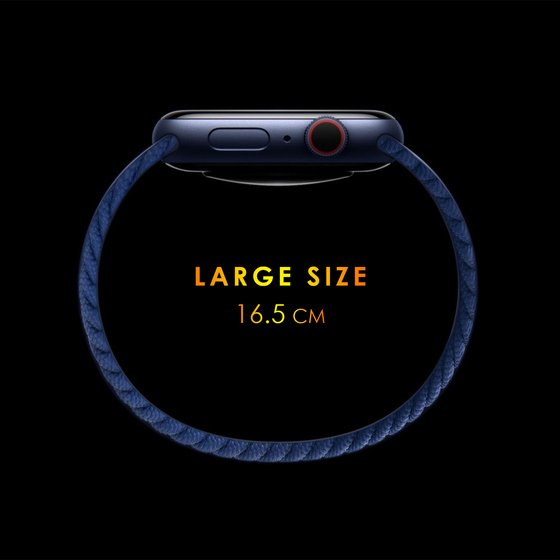 Microsonic Amazfit GTS 4 Mini Kordon, (Large Size, 165mm) Braided Solo Loop Band Siyah