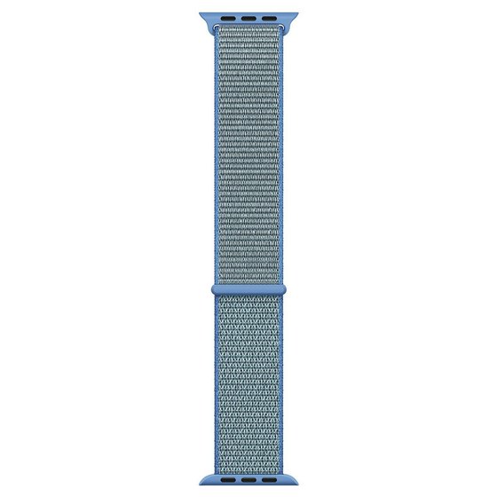 Microsonic Apple Watch SE 2022 44mm Hasırlı Kordon Woven Sport Loop Mavi