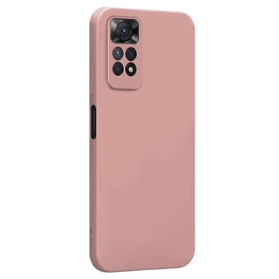 Microsonic Matte Silicone Xiaomi Redmi Note 11 Kılıf Rose Gold