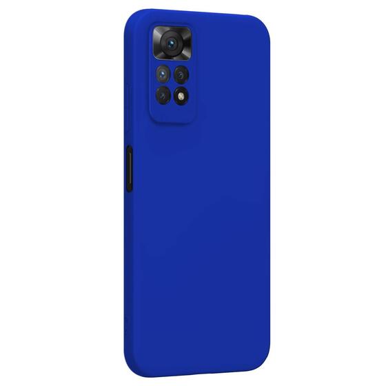 Microsonic Matte Silicone Xiaomi Redmi Note 11 Kılıf Mavi