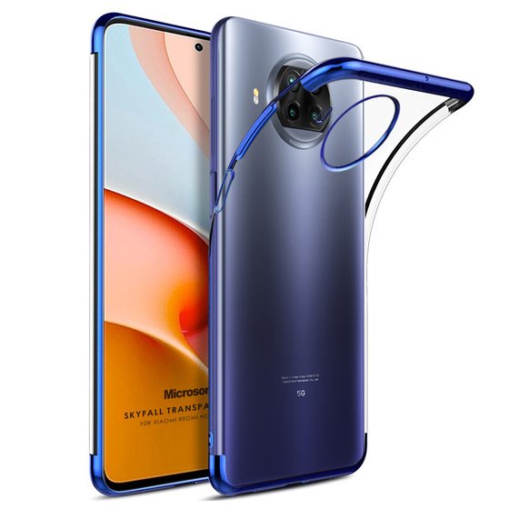 Microsonic Xiaomi Redmi Note 9 Pro 5G Kılıf Skyfall Transparent Clear Mavi