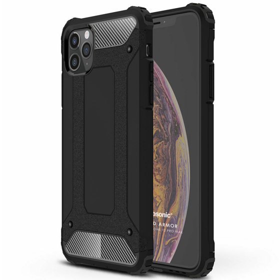 Microsonic Apple iPhone 12 Pro Max Kılıf Rugged Armor Siyah