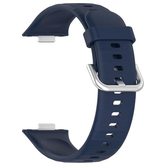 Microsonic Huawei Watch Fit 4 Kordon, Silicone Sport Band Lacivert