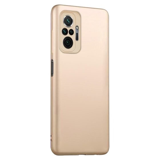 Microsonic Matte Silicone Xiaomi Redmi Note 10 Pro Kılıf Gold