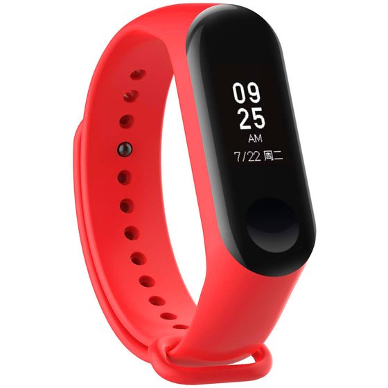 Microsonic Xiaomi Mi Band 3 / Mi Band 4 Silikon Kordon Kırmızı