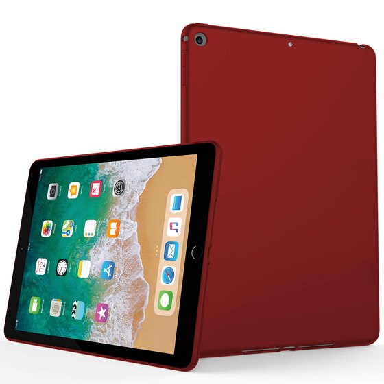 Microsonic Matte Silicone Apple iPad 9.7 2018 (A1893-A1954) Kılıf Kırmızı