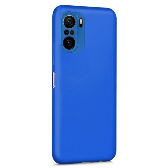 Microsonic Matte Silicone Xiaomi Redmi K40 Pro Kılıf Mavi