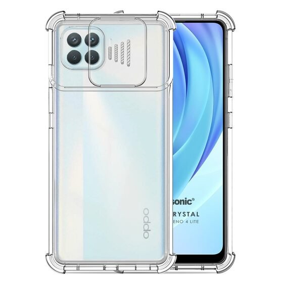 Microsonic Oppo Reno 4 Lite Kılıf Chill Crystal Şeffaf