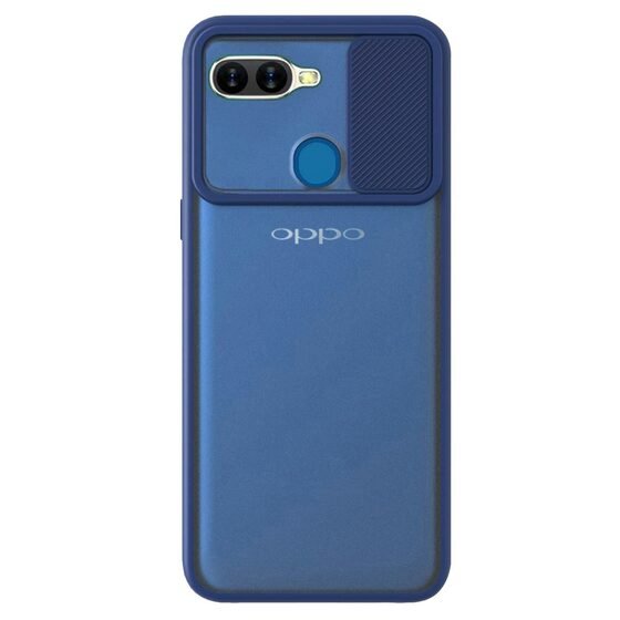 Microsonic Oppo F9 / F9 Pro Kılıf Slide Camera Lens Protection Lacivert