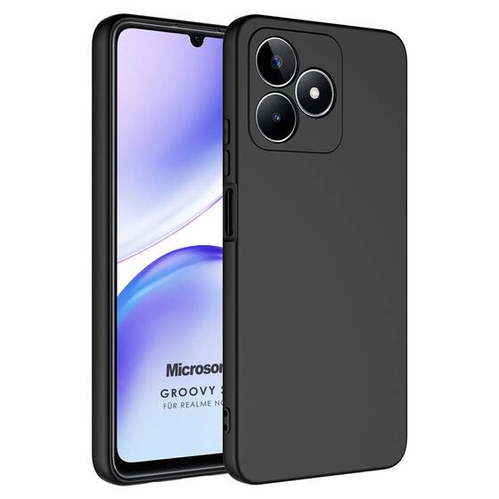 Microsonic Realme Note 50 Kılıf Groovy Soft Siyah