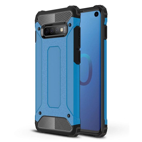 Microsonic Samsung Galaxy S10 Kılıf Rugged Armor Mavi