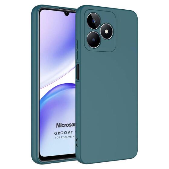 Microsonic Realme Note 50 Kılıf Groovy Soft Koyu Yeşil