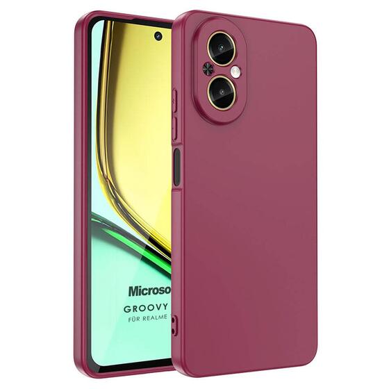 Microsonic Realme 12 Lite Kılıf Groovy Soft Mor